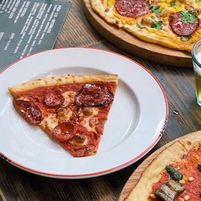 5 star review for the Bottomless Pizza at Gordon Ramsay's Street Pizza for Two in London