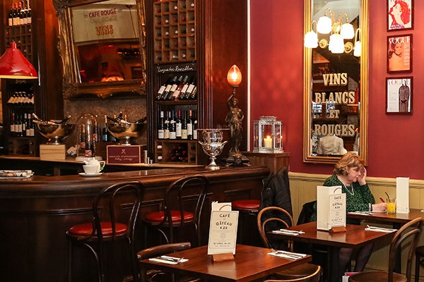 Three Course Meal and Sparkling Wine for Two at Café Rouge, Cheltenham Three Course Meal and Sparkling Wine for Two at Café Rouge, Cheltenham