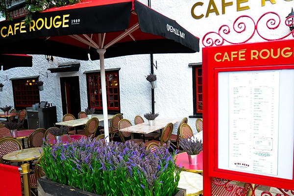 Three Course Meal and Sparkling Wine for Two at Café Rouge, Epsom Three Course Meal and Sparkling Wine for Two at Café Rouge, Epsom