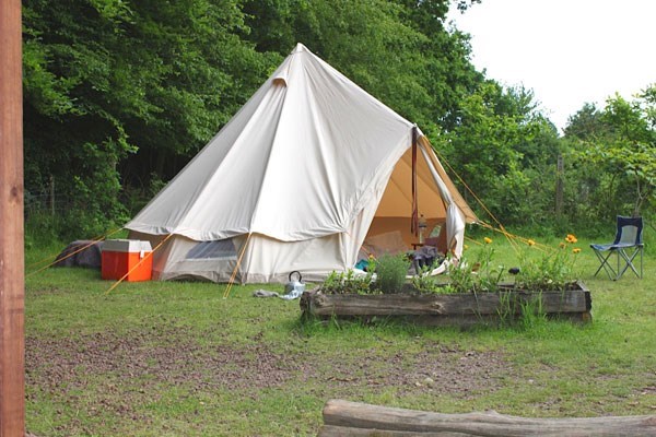 One Night Stay in a Bell Tent at Welsummer Camping | Red ...