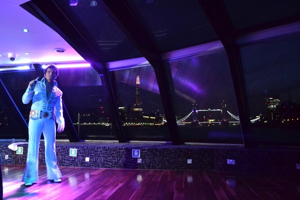 Thames River Cruise with a Three Course Dinner and Elvis Tribute Act for Two