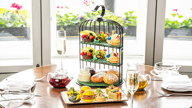 Botanical Afternoon Tea for Two with a Glass of Bubbles at 5 Star London Marriott Hotel Park Lane