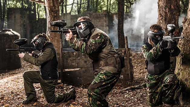 Forest Paintballing for Four with 200 Balls Each and Lunch at GO Paintball London Forest Paintballing for Four with 200 Balls Each and Lunch at GO Paintball London