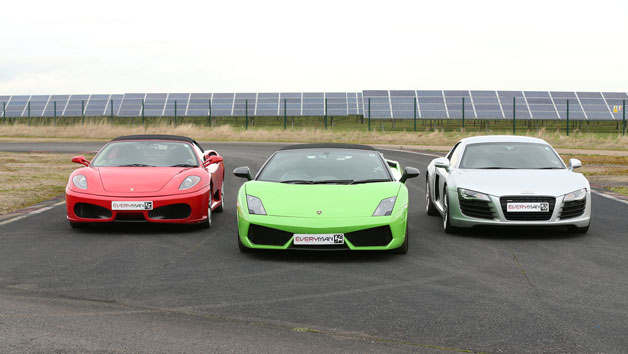 Triple Supercar Driving Blast with High Speed Passenger Ride collection picture