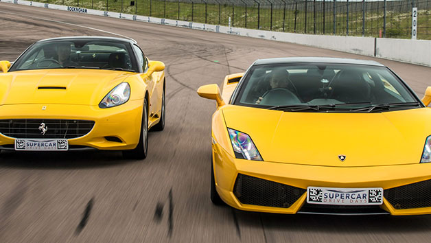 Double Supercar Driving Blast with High Speed Passenger Ride