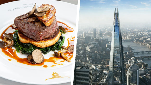 The View from The Shard with Three Course Meal at Marco Pierre White London Steakhouse