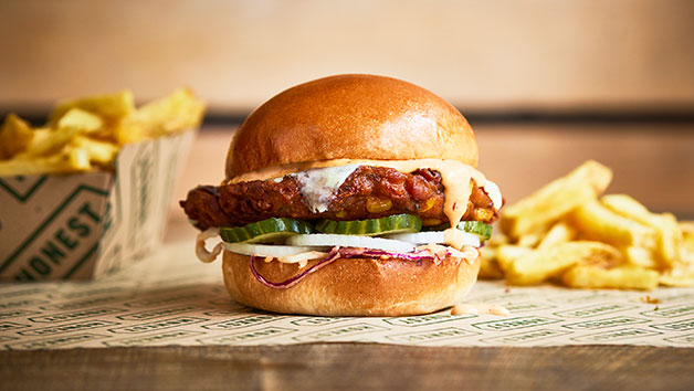 Vegan/Vegetarian Burger, Fries and Drink at Honest Burgers for Two