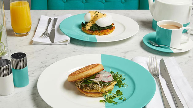 Champagne Breakfast for Two at The Tiffany Blue Box Cafe at Harrods