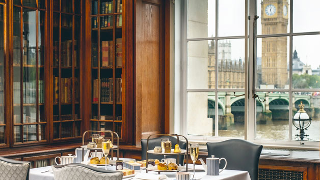 Afternoon Tea with a Glass of Champagne in The Library, London Marriott Hotel County Hall for Two