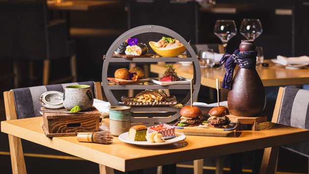 Japanese Afternoon Tea for Two with a Glass of Champagne at Ginza St James
