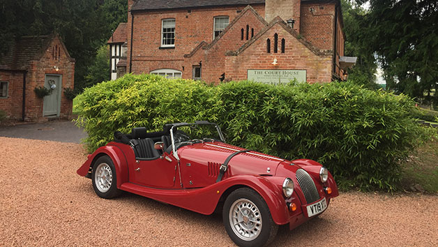 One Night Country House Stay with British Morgan Car Hire for Two in Worcester