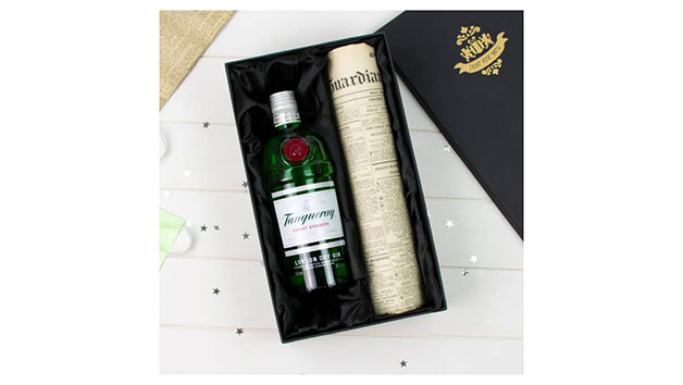 Tanqueray Gin and Original Newspaper Tanqueray Gin and Original Newspaper