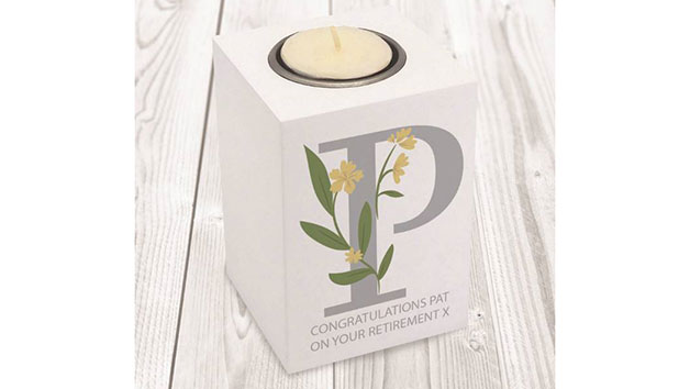 Personalised Initial Wooden Tea Light Holder Personalised Initial Wooden Tea Light Holder
