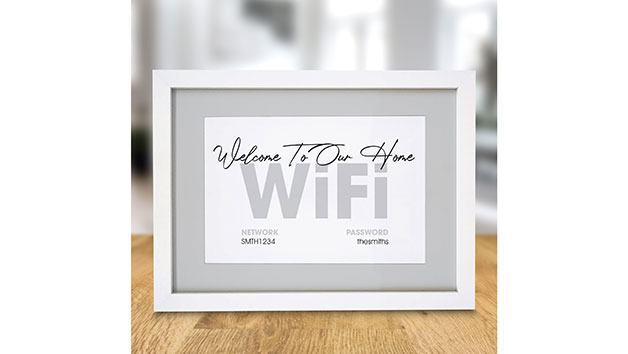 Wifi A4 Framed Personalised Print Wifi A4 Framed Personalised Print