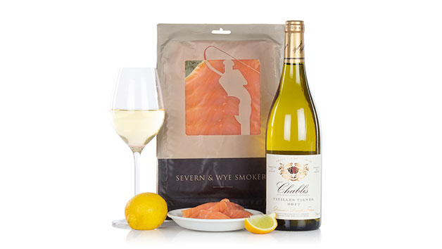 Salmon and Chablis Wine Gift Set Salmon and Chablis Wine Gift Set