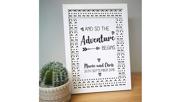 Adventure Begins Personalised A4 Framed Print Adventure Begins Personalised A4 Framed Print