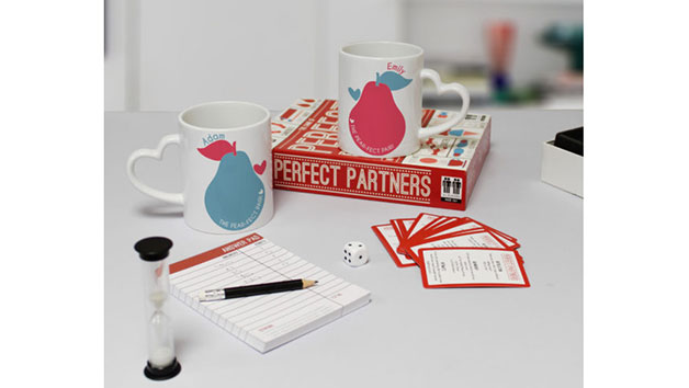 Personalised Mugs with Perfect Partners Game Set Personalised Mugs with Perfect Partners Game Set