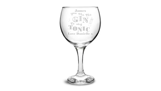 Gin To My Tonic Personalised Balloon Gin Glass Gin To My Tonic Personalised Balloon Gin Glass