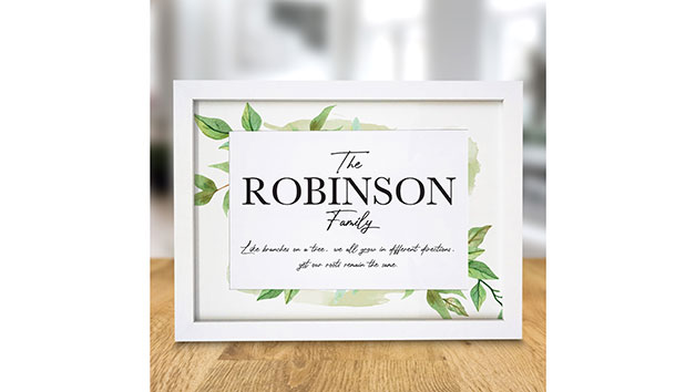 Personalised Family Tree A4 Framed Print Personalised Family Tree A4 Framed Print