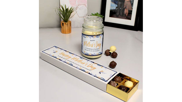 Like a Mum to Me Candle and Chocolate Truffles with Customisation Like a Mum to Me Candle and Chocolate Truffles with Customisation