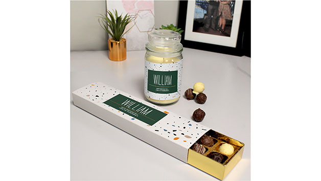 Personalised Candle and Chocolate Truffles Gift Set Personalised Candle and Chocolate Truffles Gift Set
