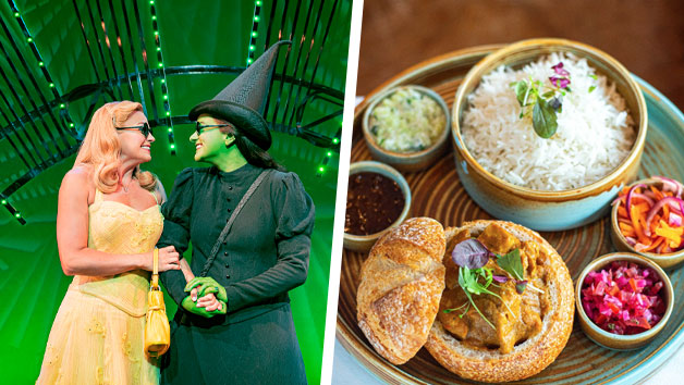Wicked The Musical Theatre Tickets and a Two Course Pre-Theatre Meal for Two at B Bar