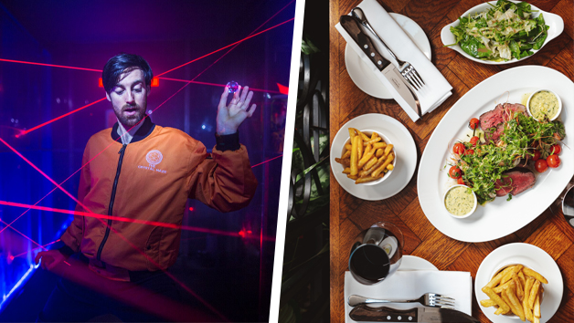 Two Course Meal and a Drink at Mr White's with The Crystal Maze LIVE Experience for Two