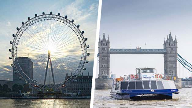 Thames Lunch Cruise with London Eye Tickets for Two