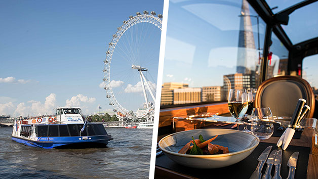 River Thames Sightseeing Cruise with Four Course Lunch Bus Tour for Two at Bustronome