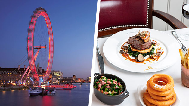 Three Course Meal for Two at Marco Pierre White London Steakhouse Co with a Visit to the London Eye