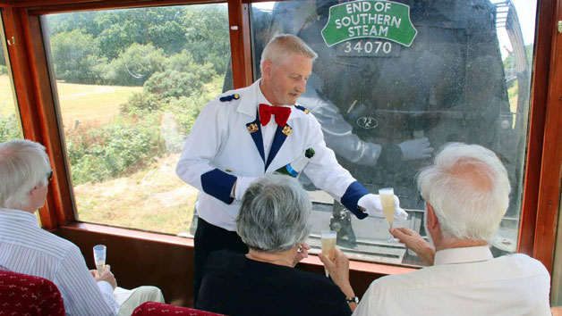 Prosecco Cream Tea and Steam Train Experience at Swanage Railway for Two