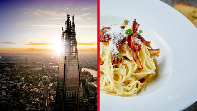The View from The Shard with Three Course Dining and Bubbles for Two The View from The Shard with Three Course Dining and Bubbles for Two