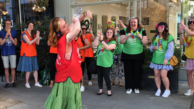 Family of Four Silent Disco Walking Tour