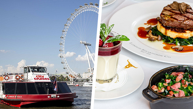 River Thames Cruise and Three Course Meal at Marco Pierre White London Steakhouse Co for Two