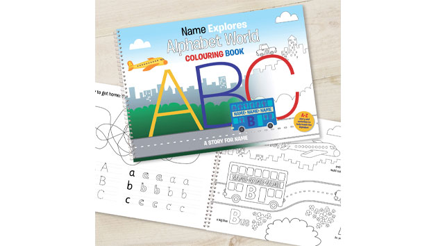 Personalised Alphabet World Activity Book for Children Personalised Alphabet World Activity Book for Children