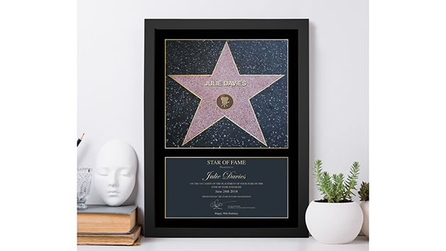 Personalised Star of Fame Framed Print Personalised Star of Fame Framed Print