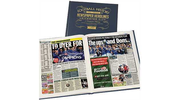 Leicester City Football Personalised Newspaper Book Leicester City Football Personalised Newspaper Book