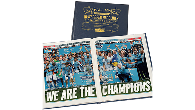 Manchester City Football Personalised Newspaper Book Manchester City Football Personalised Newspaper Book