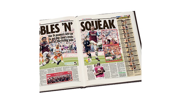 West Ham United Football Personalised Newspaper Book West Ham United Football Personalised Newspaper Book