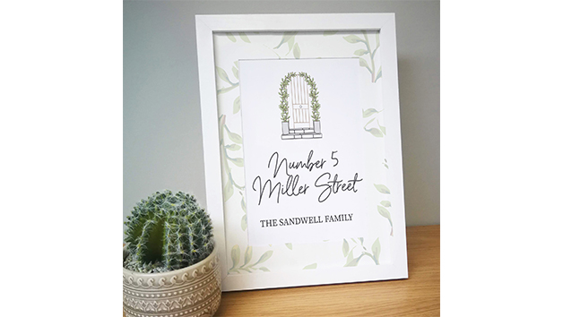 Grey Home A4 Framed Print with Personalisation Grey Home A4 Framed Print with Personalisation
