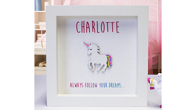 Framed Unicorn Personalised Print Framed Unicorn Personalised Print