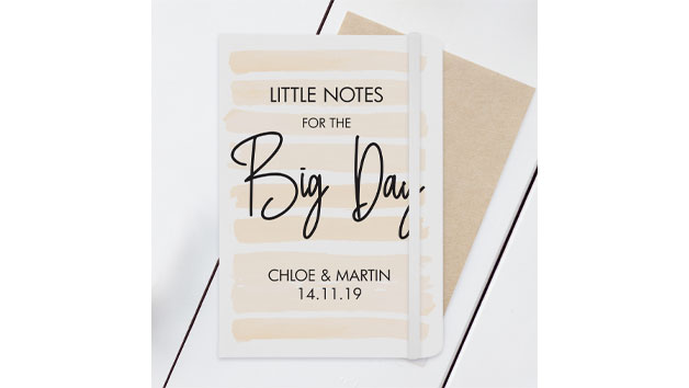 A5 White Notebook - Little Notes for The Big Day A5 White Notebook - Little Notes for The Big Day