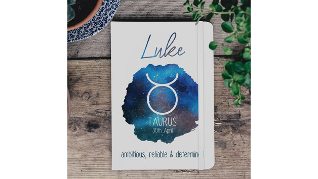 Personalised Horoscope A5 White Notebook Personalised Horoscope A5 White Notebook