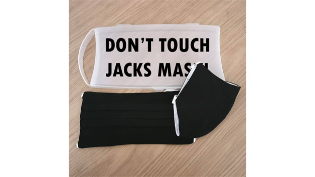 Set of Two Black Face Masks and a Personalised Don't Touch Case Set of Two Black Face Masks and a Personalised Don't Touch Case