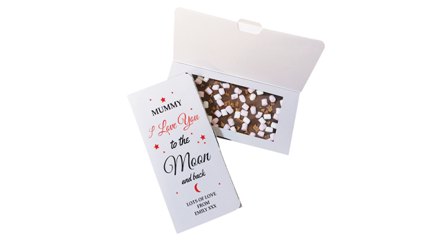 Personalised To The Moon & Back Chocolate Card Personalised To The Moon & Back Chocolate Card