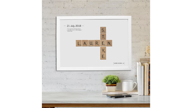 Large Love Tiles Personalised Framed Print Large Love Tiles Personalised Framed Print