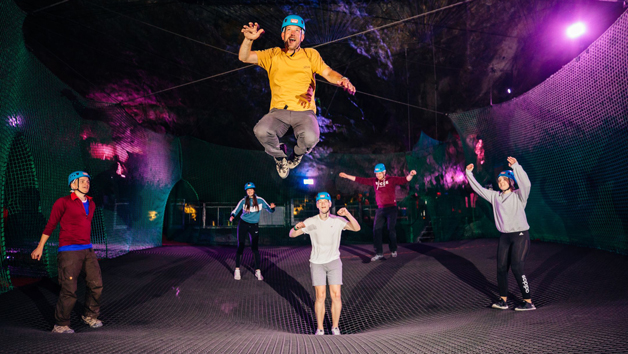 Bounce Below for Two at Zip World, Wales