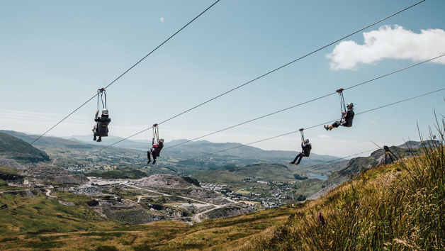 Titan 2 Zip Wire Experience At Zip World In Wales Week Round Red 