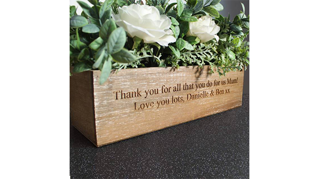 Artificial Flower Box With Personalisation Artificial Flower Box With Personalisation