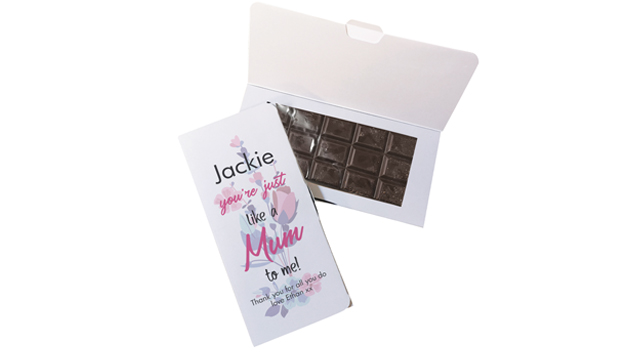 Personalised Just Like a Mum to Me Dark Chocolate Card Personalised Just Like a Mum to Me Dark Chocolate Card